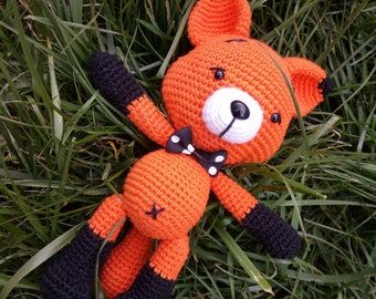 Zorro de ganchillo para bebé, Zorro de felpa relleno, Animales Woodlend, Zorro Amigurumi, Regalo de babyshower,