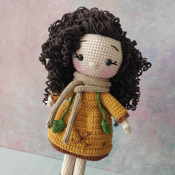 Crochet Curly Hair Doll for Sale, Princess Doll, Amigurumi Doll for Sale, Amigurumi Hairy Doll, Stuffed Doll, Cuddle Doll, Amigurumi Girl