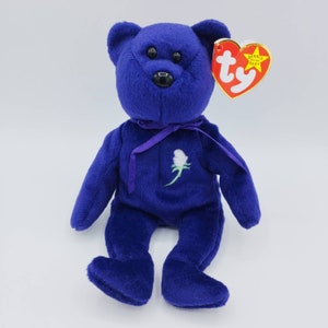 Princess Ty Beanie Baby Rare 1st Edition Made in Indonesia P.E Pellets Princess Diana 1997
