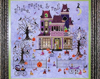 Praiseworthy Stitches Mr. Bone's Starlight Ballroom with JABC buttons cross stitch chart