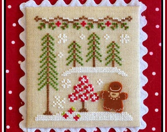 Country Cottage Needleworks Gingerbread Girl & Peppermint Tree cross stitch chart