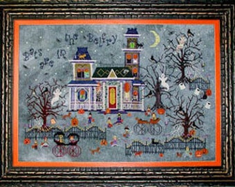 Praiseworthy Stitches Darkwing Manor with JABC buttons cross stitch chart