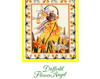 Daffodil Flower Angel by Vermillion Stitchery