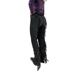 Simplicily Suede with Fringed Chap Custom made chap hand made chap Leather Western Chaps Custom chap Made with High Quality Soft Leather