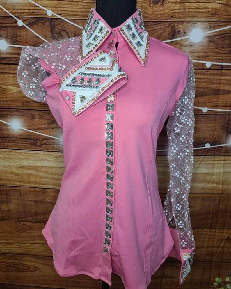Western Show Shirt in Stretch Lycra Base Etsy