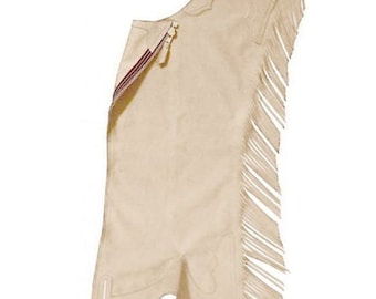 Simplicily Suede with Fringed Chap Custom made chap hand made chap Leather Western Chaps Custom chap Made with High Quality Soft Leather