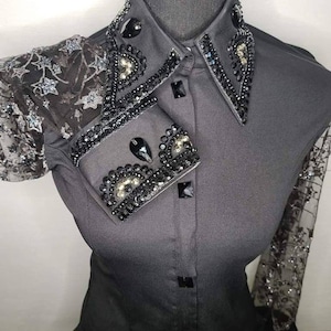 Western Show Shirt in Stretch lycra Base