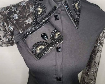 Western Show Shirt in Stretch lycra Base