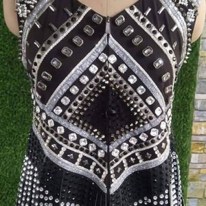 Black and Grey Show Vest With Solid Black Shirt With Work - Etsy