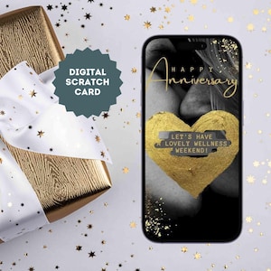 Carte à gratter numérique animée anniversaire avec texte souhaité, carte à gratter, carte ScratchOff, carte électronique via WhatsApp