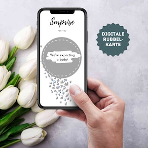 eCard Carte à gratter animée numérique avec texte surprise personnalisé, carte à gratter, carte ScratchOff, carte électronique via WhatsApp