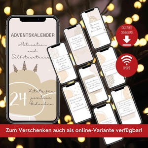 Digital Advent Calendar positive affirmations Motivation and  self-confidence for Social Media