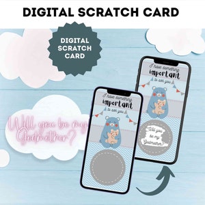 eCard Carte à gratter animée numérique Marraine Cartes à gratter via Instagram, WhatsApp