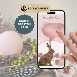 Interactive Easter Scratch Card for Phone, Digital Scratch Off Easter Card, Virtual Easter Reveal Surprise, Instant Easter Gift