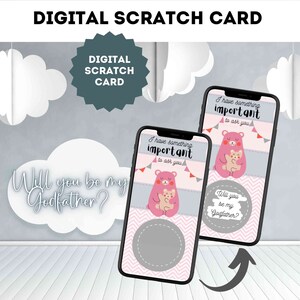 eCard Carte à gratter animée numérique Cartes à gratter Parrain Cartes à gratter via Instagram, WhatsApp
