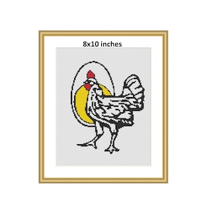 8x10&quot; Roseanne Huhn Shirt Kreuzstichmuster | Digitaler Download | PDF
