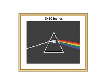 8x10" Dark Side of the Moon Cross Stitch Pattern | Digital Download | PDF