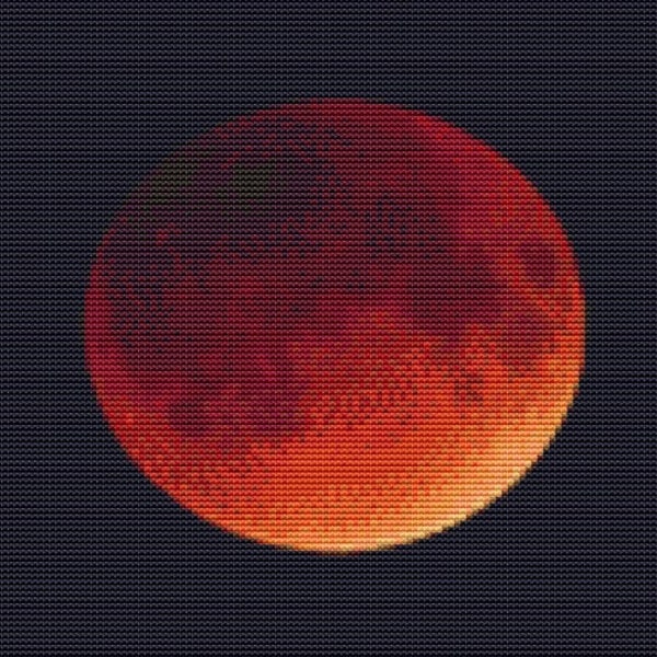 Blood Moon Cross Stitch Pattern