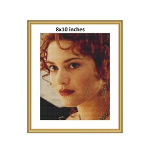 8x10&quot; Rose DeWitt Bukater Kreuzstichmuster | Digitale Downloads | PDF