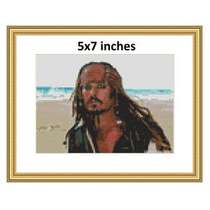 5x7&quot; Captain Jack Sparrow XS | Pirates of the Caribbean | Digital Download | PDF