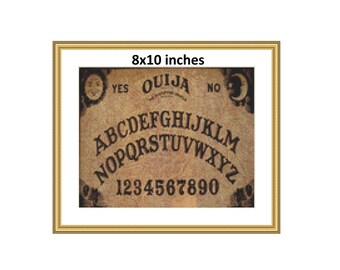 8x10" Ouija Board Cross Stitch Pattern | Digital Download | PDF