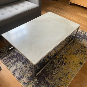 Individual modern table tops made of concrete - handmade