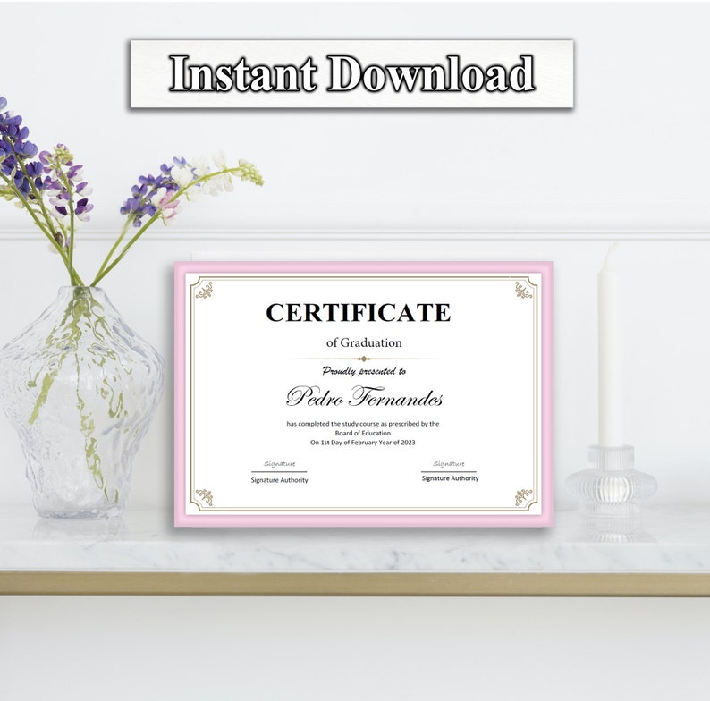 Editable Diploma Template Modern Design Diploma Etsy Editable Diploma Template Modern Design Diploma Etsy