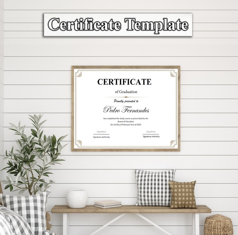 Editable Diploma Template Modern Design Diploma Etsy Editable Diploma Template Modern Design Diploma Etsy