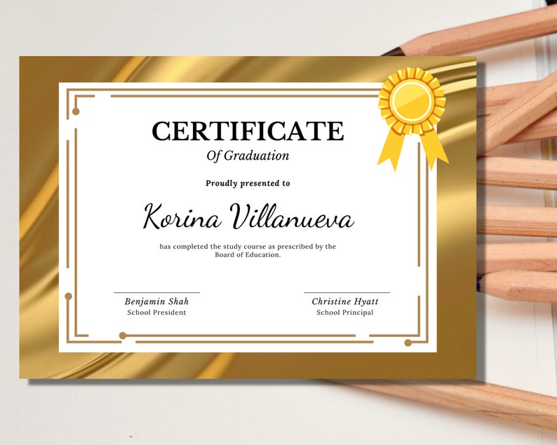 Editable Homeschool Diploma Template Printable Homeschool Etsy
