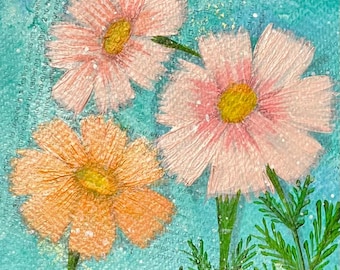 Sommer Brise originales Mischtechnik-Gemälde