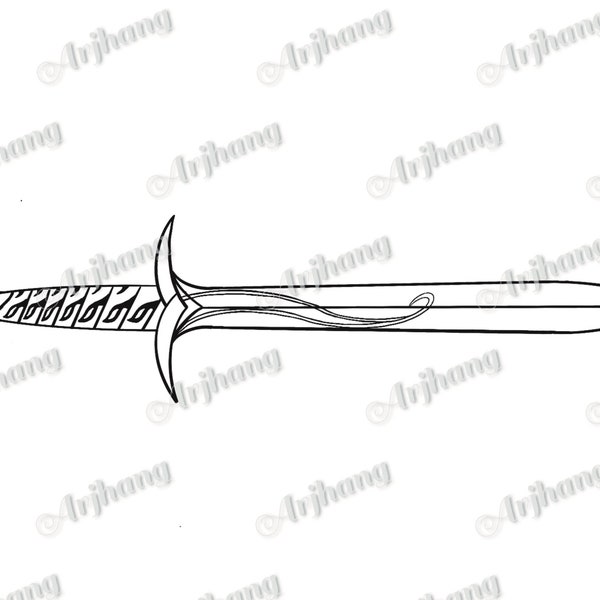 The Sting , Sting sword from lord of the rings, bilbo baggins sword, hobbit, fantasy sword, fairy tale sword