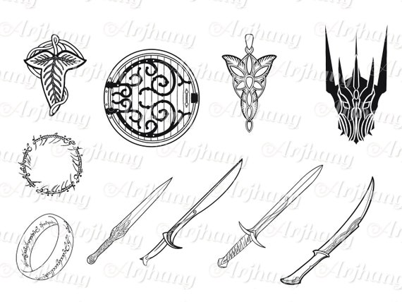 Hobbit Anello Del Potere Scritta Il Signore Degli Anelli Bundle