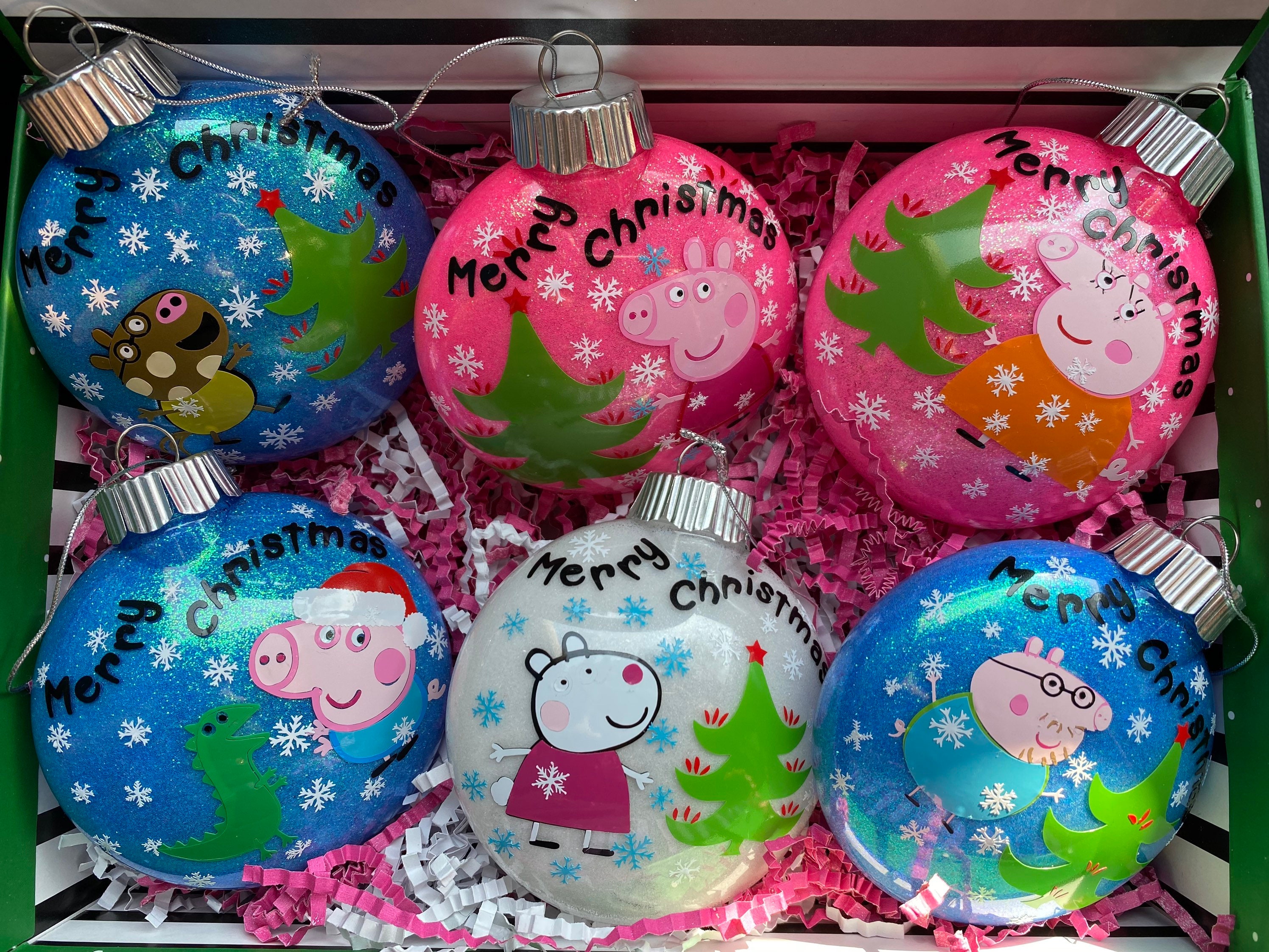 Peppa Pig Ornaments/peppa, George, Suzy Sheep/peter Pony/ Peppa Pig ...