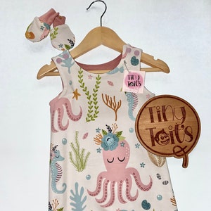Ocean Underwater Octopus Seepferd Baby Romper Jumpsuit Handschuhe Größe 3-6 Monate