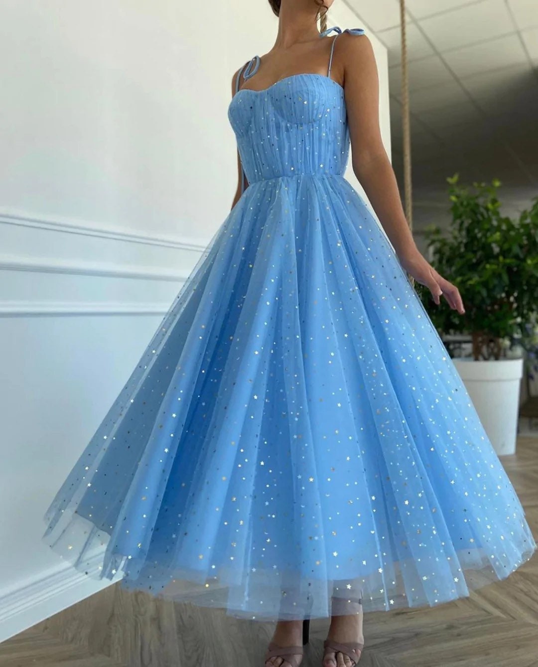 Sparkly Blue Dress - Etsy