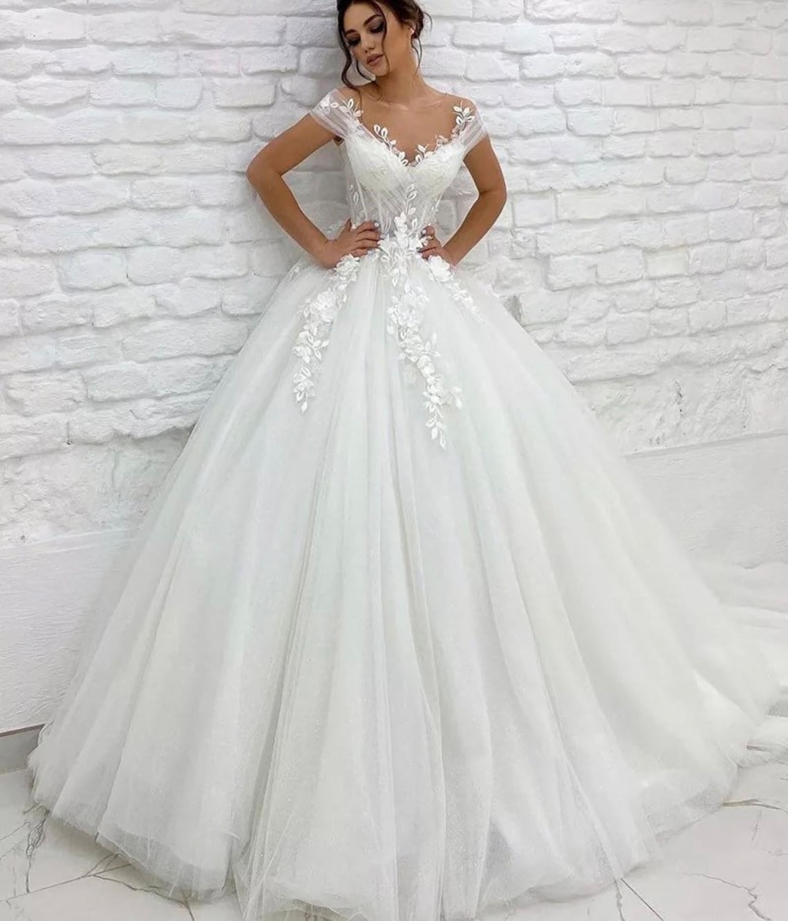 Custom Elegant Bridal Gown Tulle Fairytale Princess Wedding image 3