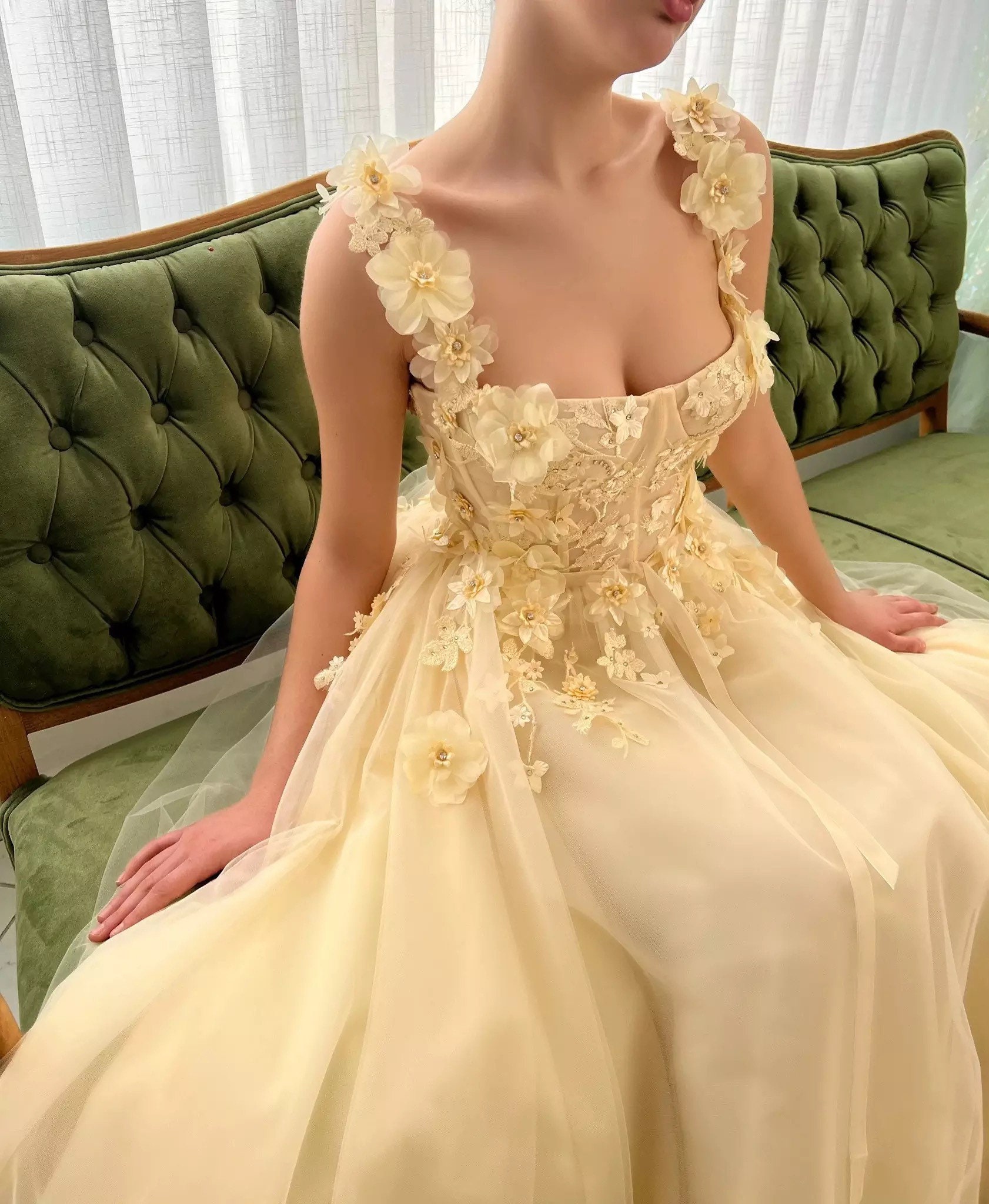 Prom Dress Yellow - Etsy