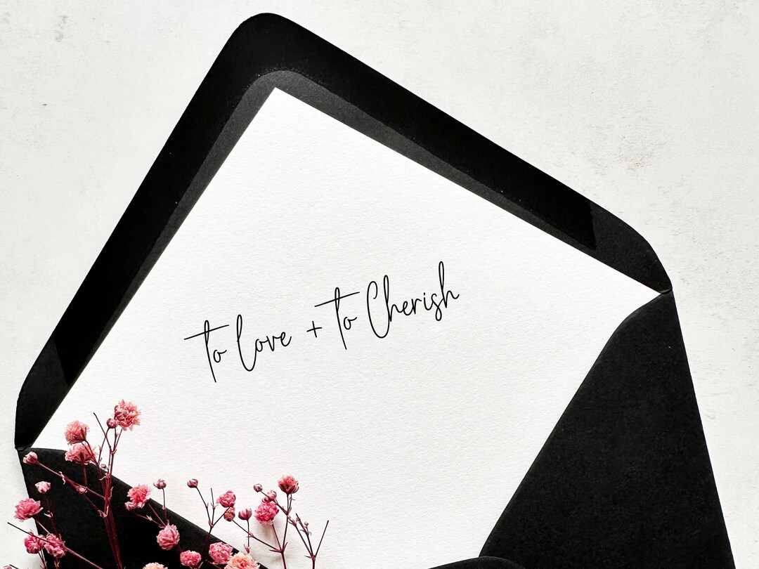 Envelope Liners to Love and to Cherish Luxury Wedding Stationery