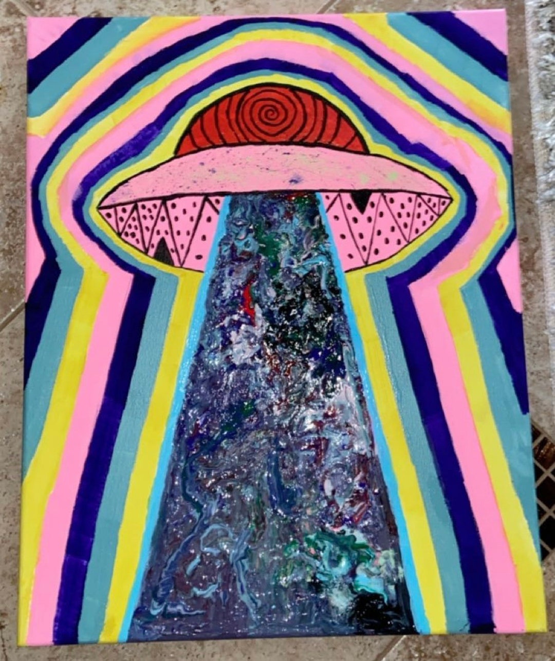 Alien Abduction Painting - Etsy