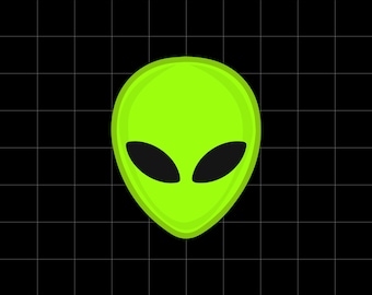 Alien Head PNG Digital Download