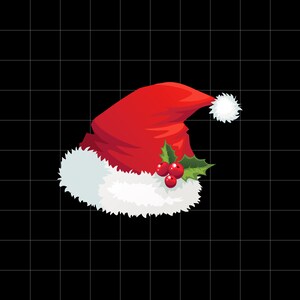 Christmas Santa Hat PNG Digital Download