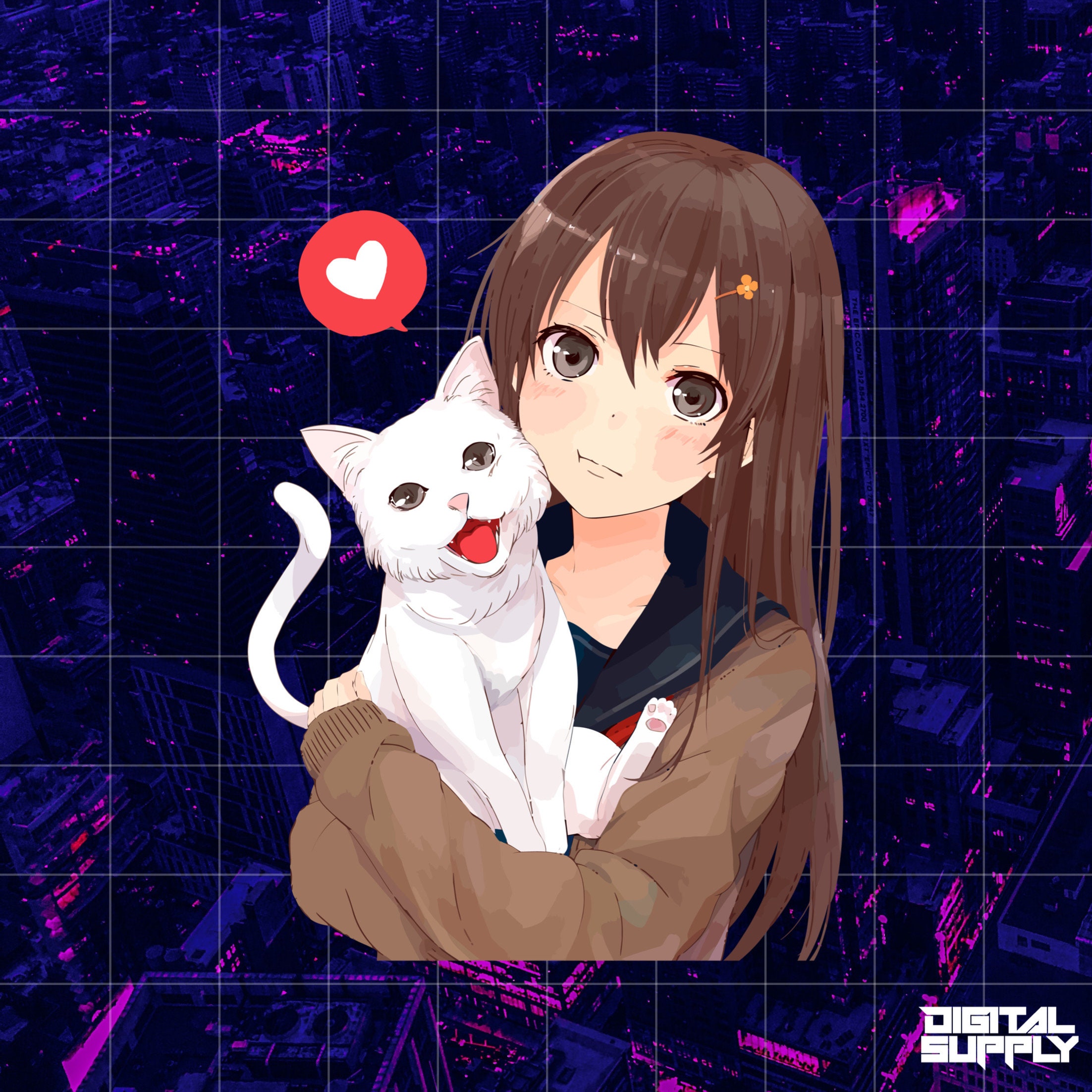 Kawaii Anime Cat - Top, Cool Anime Cat HD phone wallpaper | Pxfuel