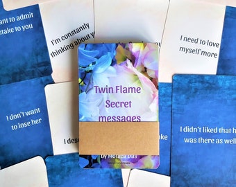 SALE!!! Twin Flame Love Oracle-49 Cards Deck, message from your specific person, Divine Feminine- Masculine,no contact-what they want to say