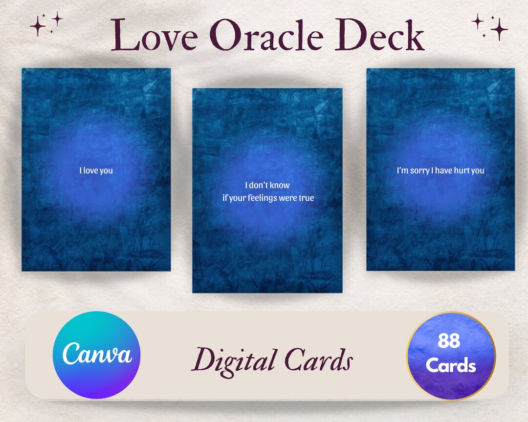 Digital Love Oracle 88 Cards Deck Twin Flame Love Oracle Etsy UK