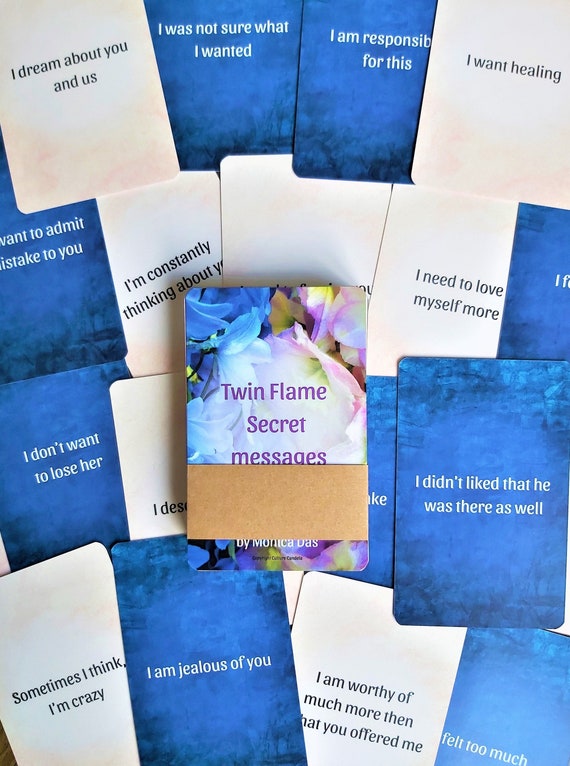 SALE!!! Twin Flame Love Oracle-49 Cards Deck, message from your specific person, Divine Feminine- Masculine,no contact-what they want to say