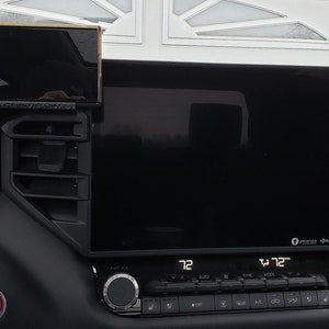 Toyota Tundra/Sequoia Phone Mount for 3rd Gen 2022/2023-Present with Charging Cable Clamp and Routing Clips, 3D Printed image 2
