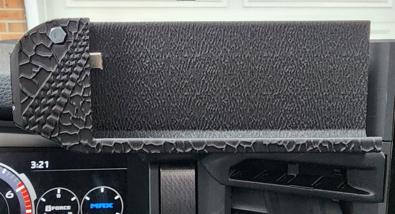 Toyota Tundra/Sequoia Phone Mount for 3rd Gen 2022/2023-Present with Charging Cable Clamp and Routing Clips, 3D Printed image 3