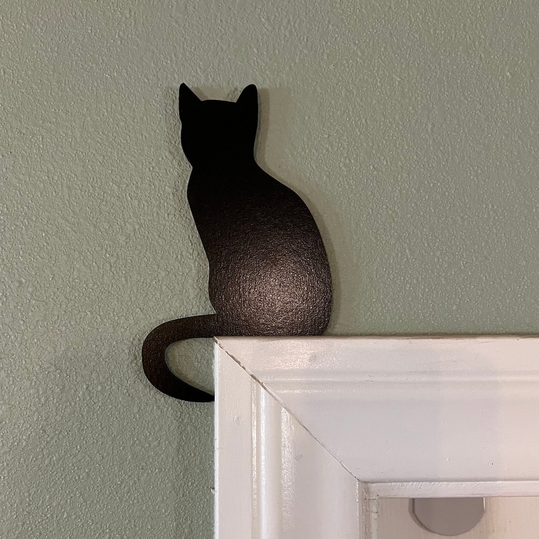 Cat Door Topper, Cat Silhoette Door Topper, Cat Door Frame Topper Etsy