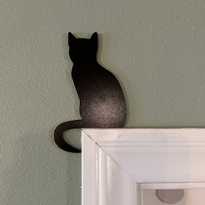 Cat Door Topper, Cat Silhoette Door Topper, Cat Door Frame Topper