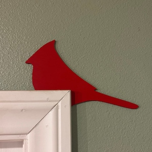 Cardinal Door Topper, Cardinal Decor, Cardinal Door Trim Topper